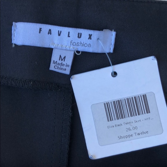 Favlux Black Tennis Skirt - Picture 6 of 7